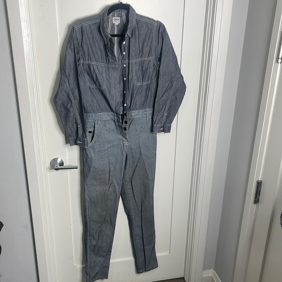 DENIM JUMPSUIT - Picture 1 of 8